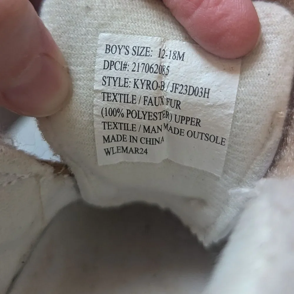 Carter's Just One You Baby Winter Boots Size 12-18 Months